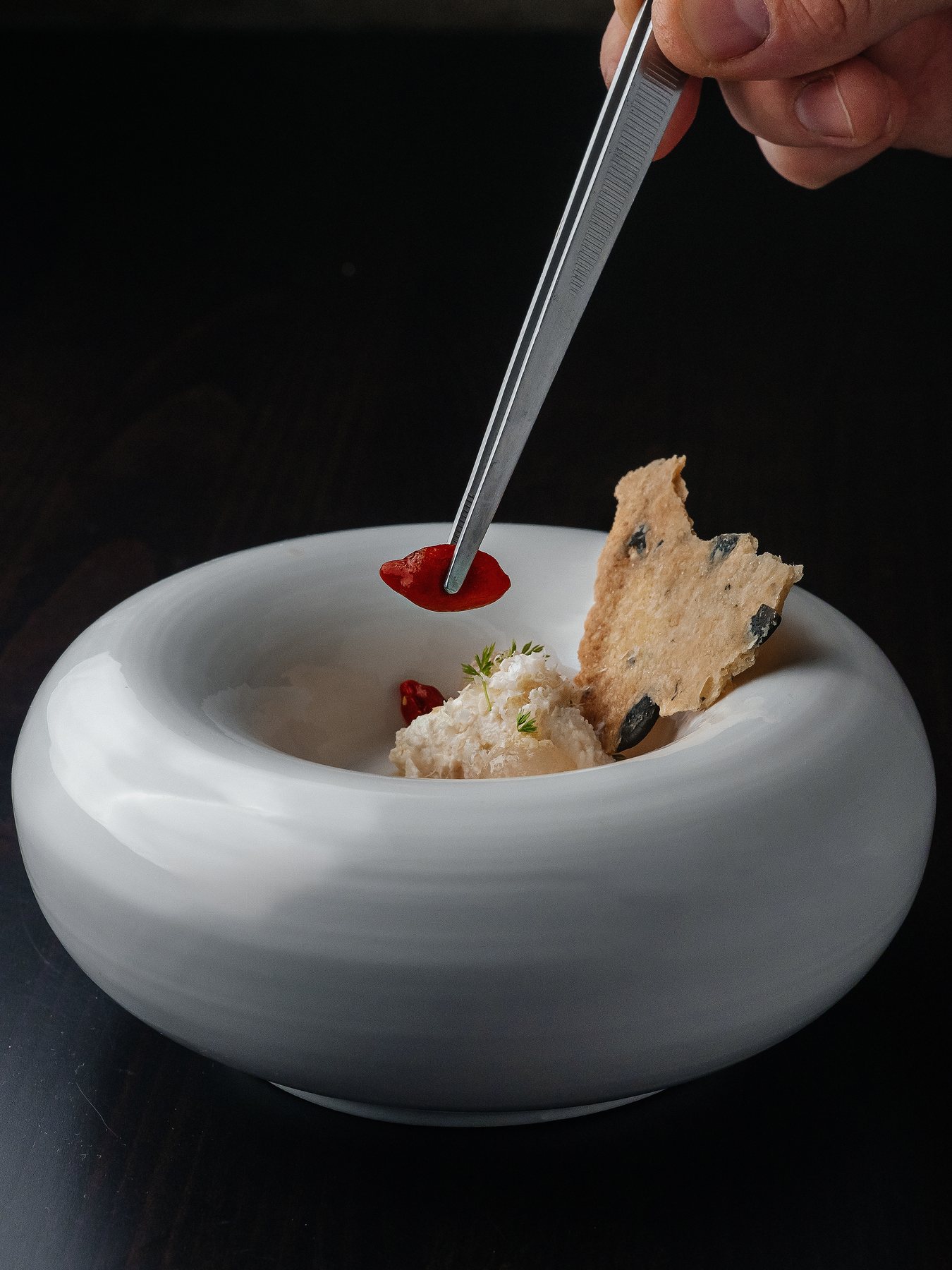 Detail eines Gerichts im Kiku Bistro