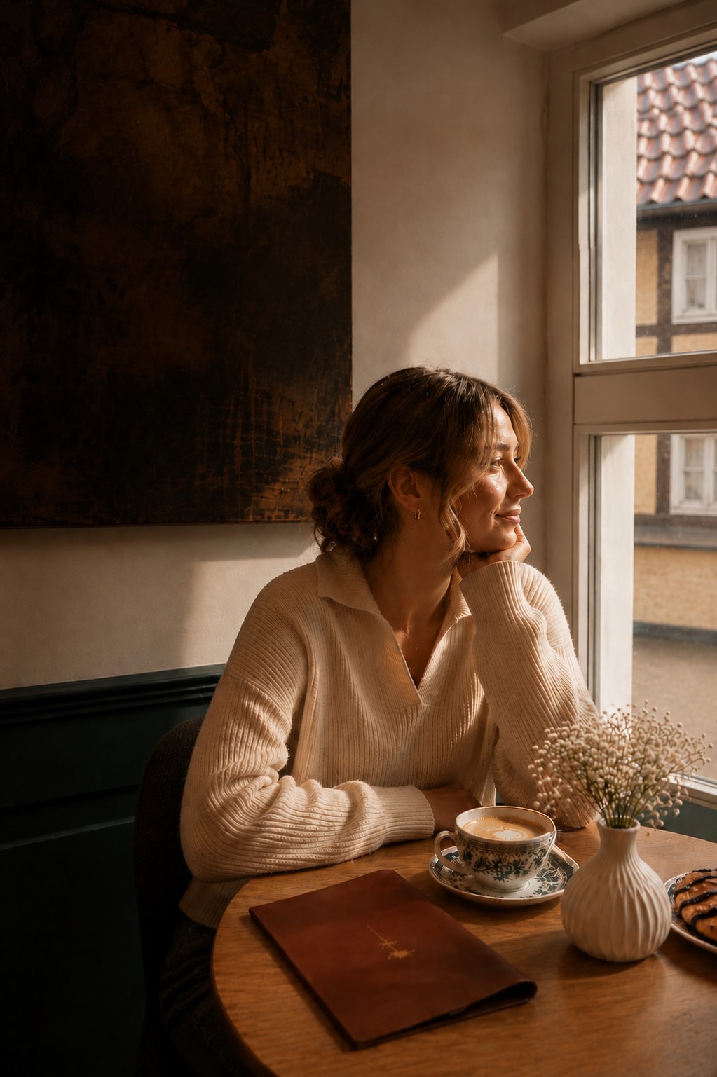 Gast am Fenster im Kiku Bistro